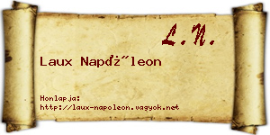 Laux Napóleon névjegykártya